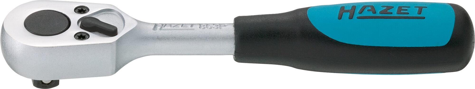 HAZET Omschakelratel 863P · 1/4 inch (6,3 mm) vierkant massief · Lengte: 115 mm