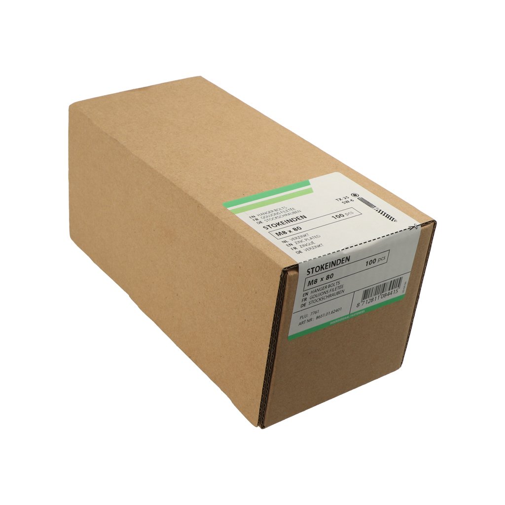 Hoenderdaal Stokeind Vz 4.8 Sw-6/Torx TX25 M8X140 | 100 stuks - 8651.01.63001