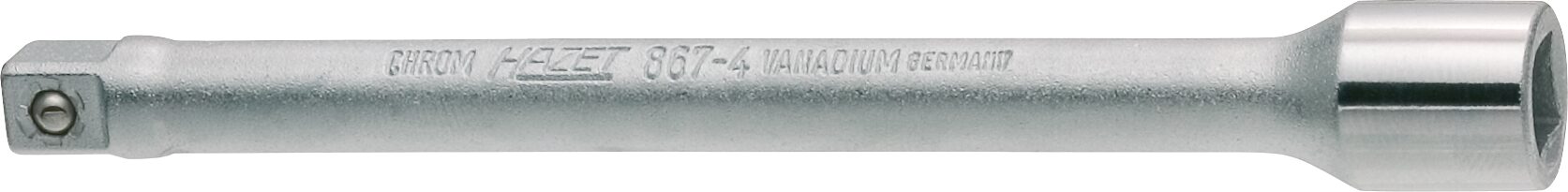 HAZET Verlengstuk 867-4 · 1/4 inch (6,3 mm) vierkant hol · 1/4 inch (6,3 mm) vierkant massief · Lengte: 101,5 mm