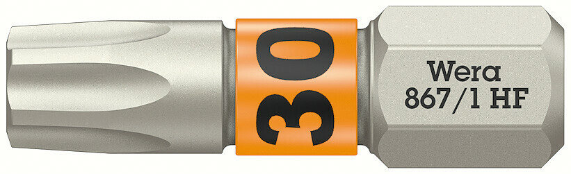 Wera 867/1 TORX® HF bits met vasthoudfunctie, TX 30 x 25 mm - 05066144001