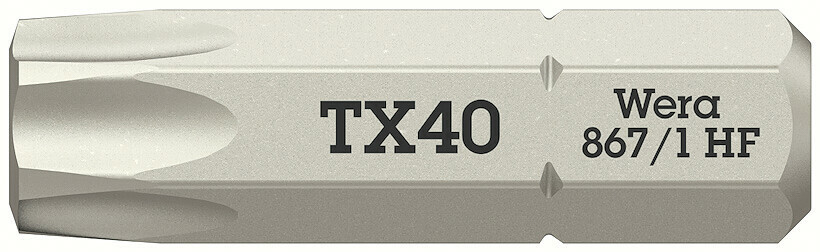 Wera 867/1 TORX® HF bits met vasthoudfunctie, TX 40 x 25 mm - 05066145001