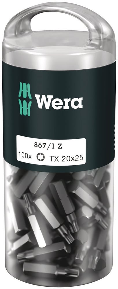 Wera 867/1 Z TORX® DIY 100, TX 25 x 25 mm (100 Bits pro Box) - 1 stuk(s) - 05072449001