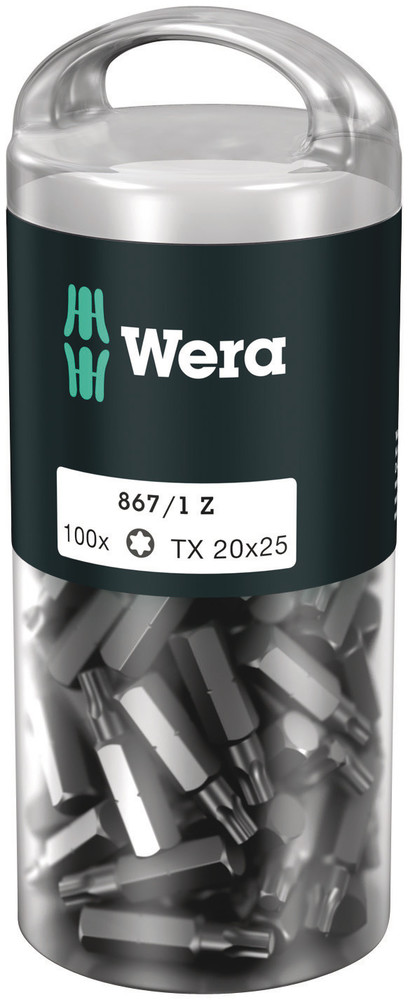 Wera 867/1 Z TORX® DIY 100, TX 30 x 25 mm (100 Bits pro Box) - 1 stuk(s) - 05072451001