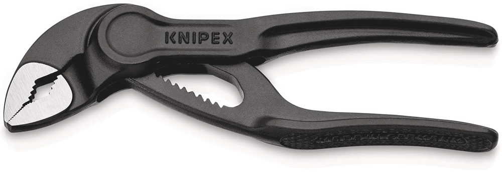 Knipex Cobra® XS Pijp- en Waterpomptang | 100 mm Lengte | Ruwe Oppervlakken | Reliëf | Grijs Geatramenteerd - 87 00 100 BK
