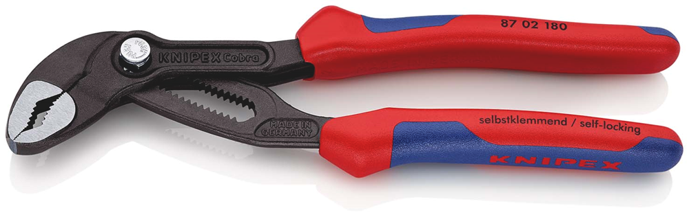 Knipex Cobra® Hightech-Waterpomptang | 180 mm Lengte | Meer-Componentengrepen | Grijs Geatramenteerd - 87 02 180 SB