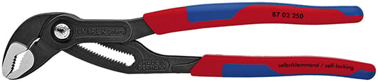 Knipex Cobra KNIPEX Cobra® hightech waterpomptang 180 mm 36 mm Instelposities:18 Ø 42 mm (1 1-2) 87 