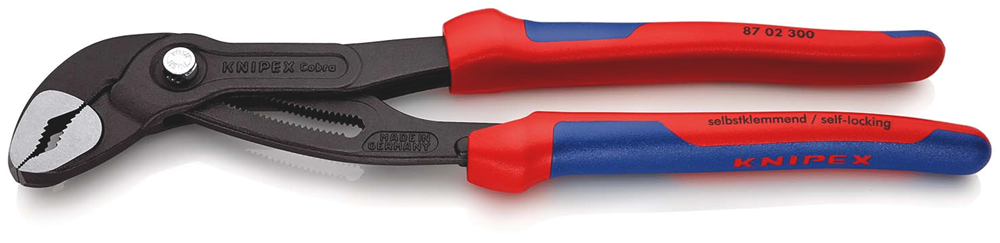 Knipex Cobra® Hightech-Waterpomptang | 300 mm Lengte | Meer-Componentengrepen | Grijs Geatramenteerd - 87 02 300 SB