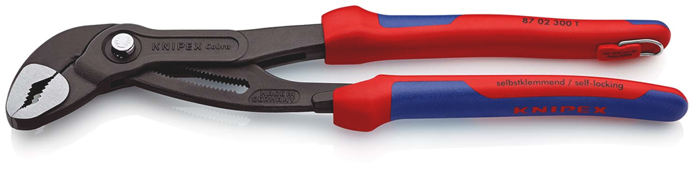 Knipex Cobra® Hightech-Waterpomptang | 300 mm Lengte | Meer-Componentengrepen | Geïntegreerde Bescherming - 87 02 300 T BK