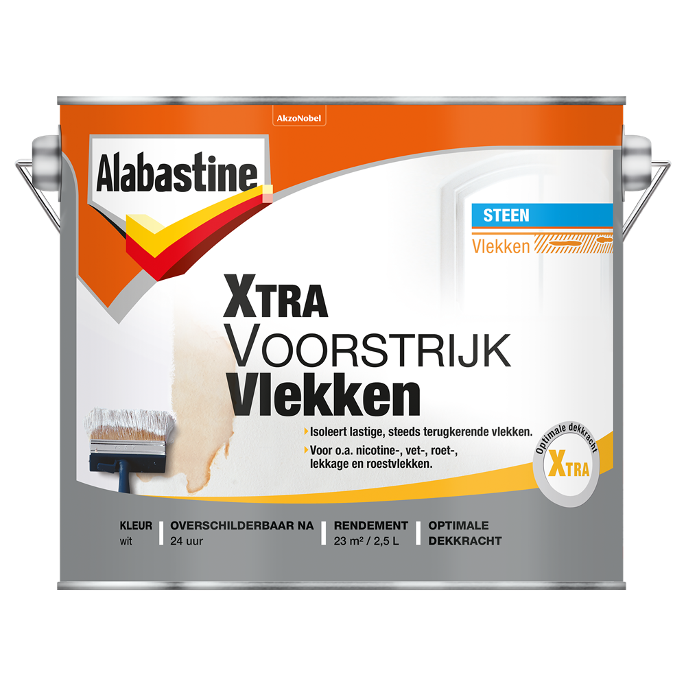 Alabastine Xtra Voorstrijk | Vlekken | Blik | 2,5L - 5129747