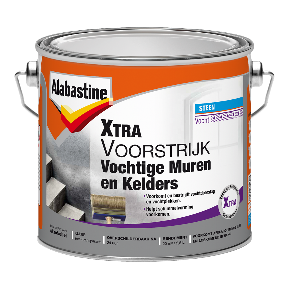 Alabastine Xtra Voorstrijk Vochtige Muur en Kelders | 2,5 L - 5622883
