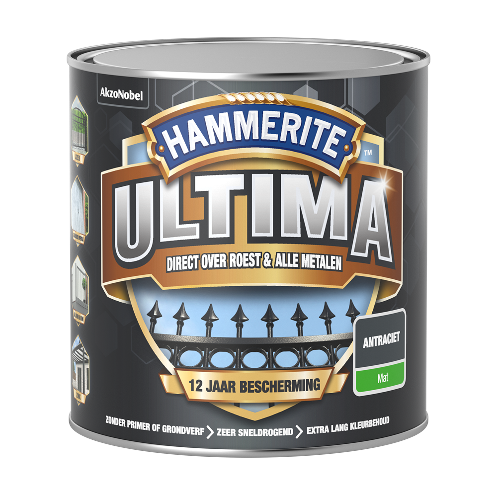 Hammerite Ultima Mat | Antraciet | 250ml - 5566480 afbeelding