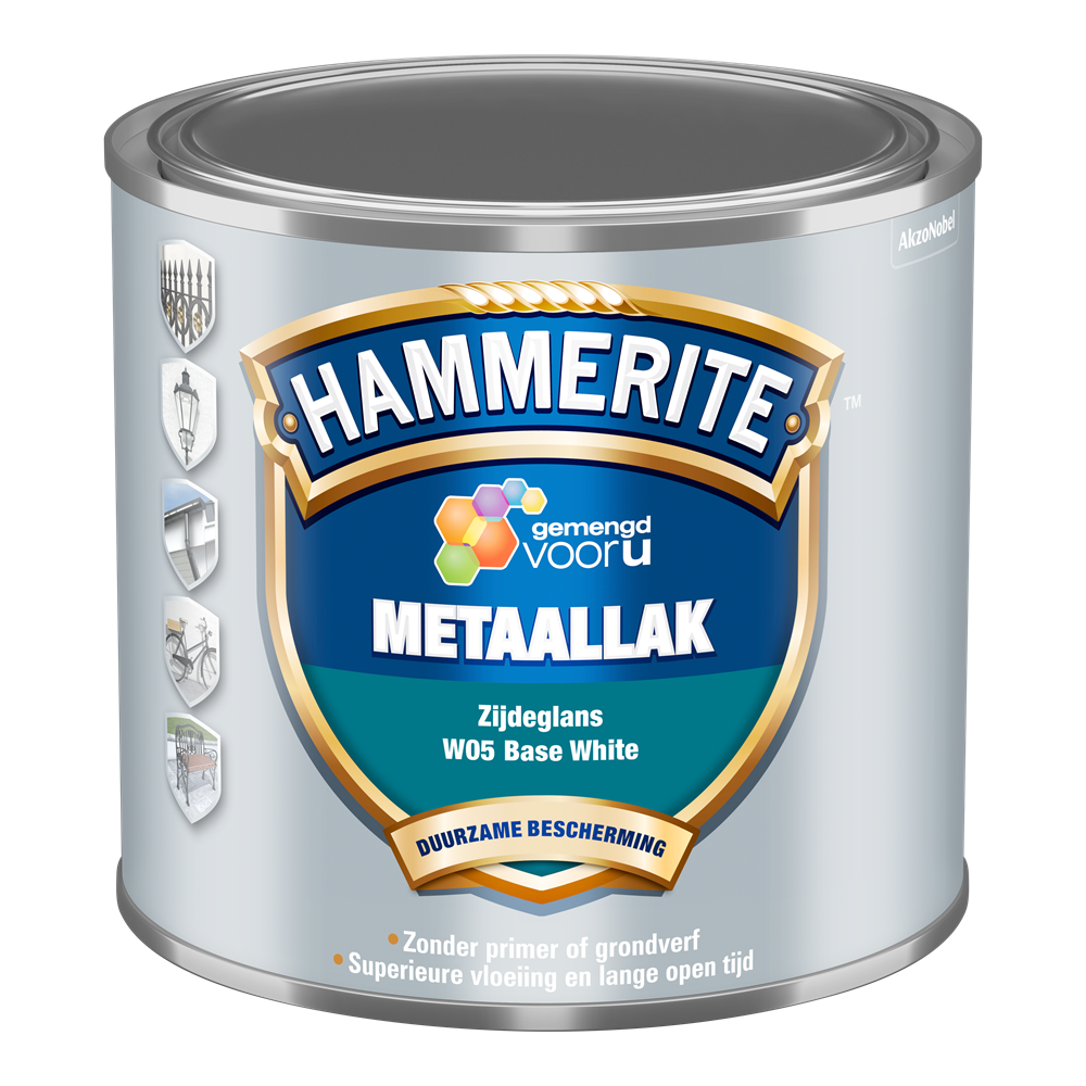 Hammerite Metaallak Zijdeglans | White | W05 | 500ml - 5111664 afbeelding