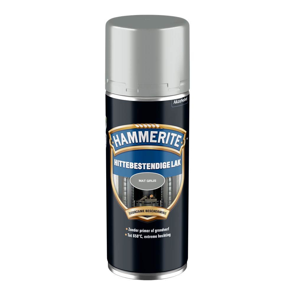 Hammerite Hittebestendige Lak | Mat | Grijs | Spray | 400ml - 5111739