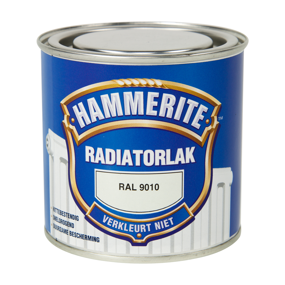 Hammerite Radiatorlak Hoogglans | RAL9010 | 250ml - 5110535
