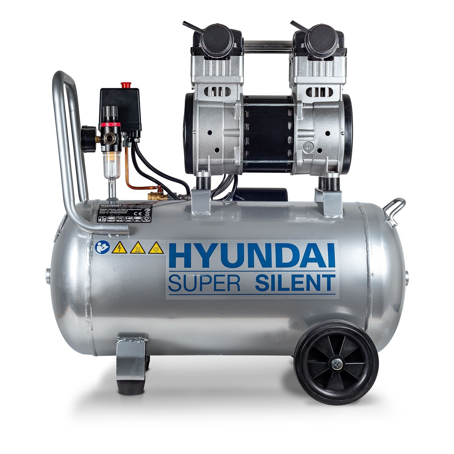 Hyundai Stille Compressor | 50 Liter | 8 Bar | Geluidsstil - 55755
