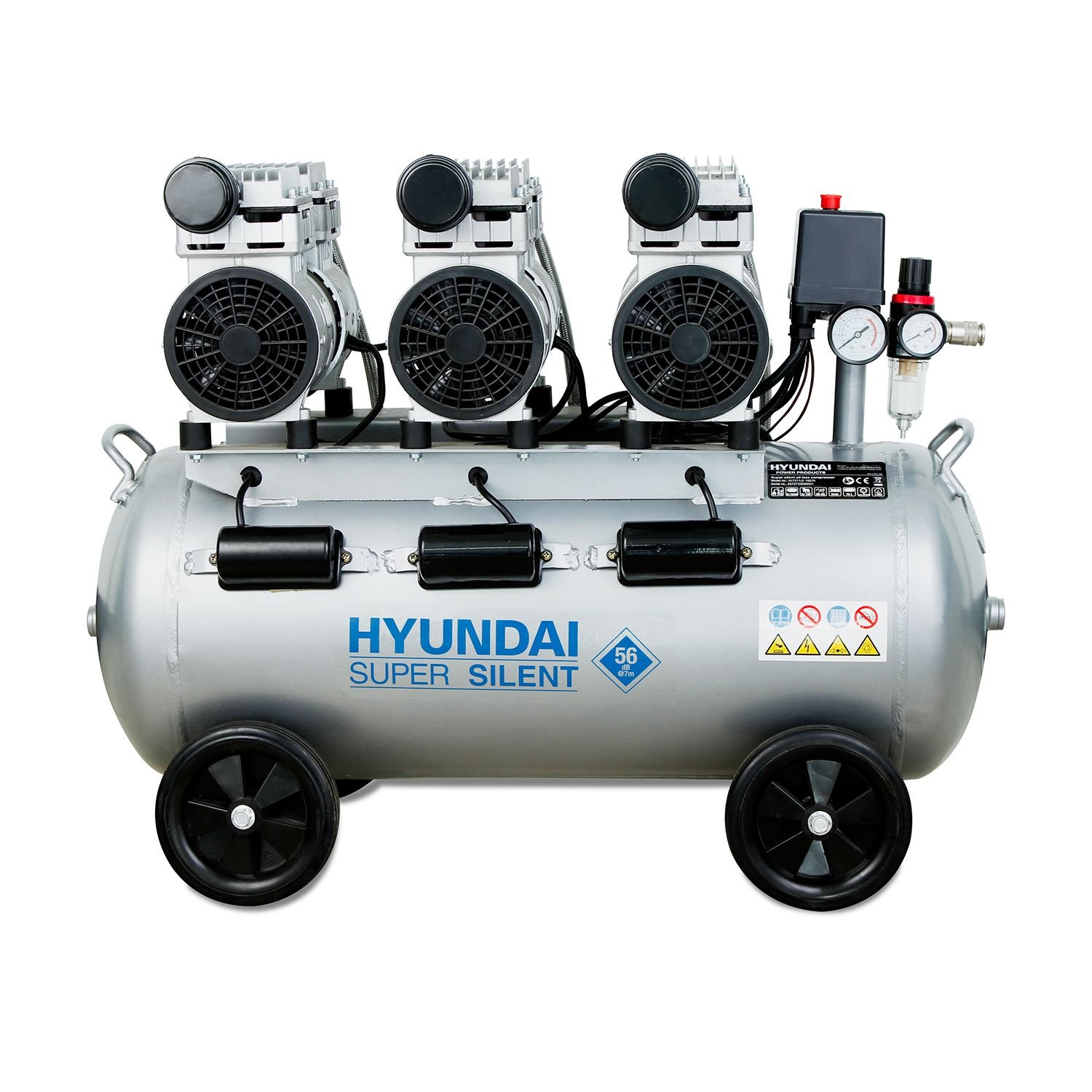 Hyundai Stille Compressor | 70L | 8 bar | 360 L/min - 55757 - 55757
