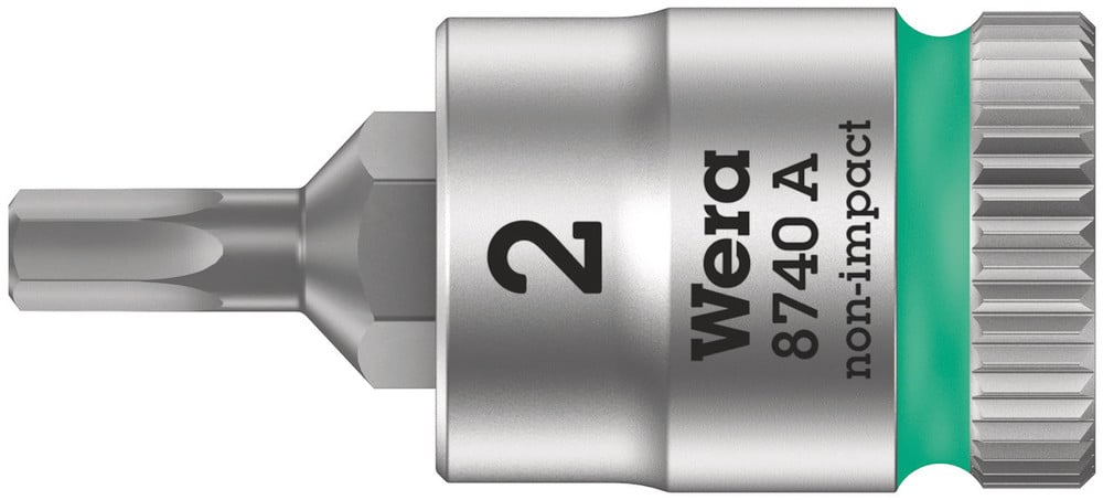 Wera 8740 A Zyklop Bit/dop-combinatie met Vasthoudfunctie met 1/4" Aandrijving, 2,0 x 28 mm - 1 stuk(s) - 05003330001