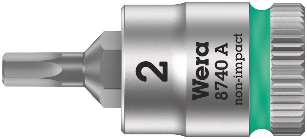 Wera 8740 A Zyklop Bit/dop-combinatie met Vasthoudfunctie met 1/4" Aandrijving, 2,0 x 28 mm - 1 stuk(s) - 05003330001
