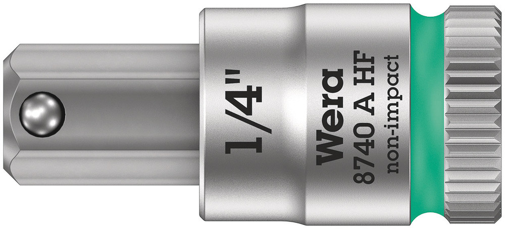 Wera 8740 A HF Binnenzeskant Zyklop Bitdop met 1/4"-aandrijving met vasthoudfunctie, 1/4" - 1 stuk(s) - 05003388001