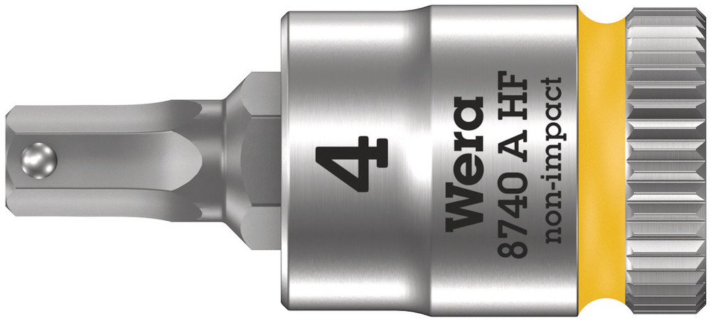 Wera 8740 A HF Zyklop Bit/dop-combinatie met Vasthoudfunctie met 1/4" Aandrijving, 4.0 x 28 mm - 1 stuk(s) - 05003333001