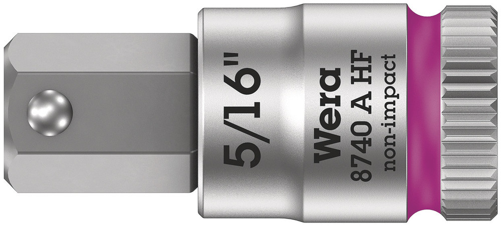 Wera 8740 A HF Binnenzeskant Zyklop Bitdop met 1/4"-aandrijving met vasthoudfunctie, 5/16" - 1 stuk(s) - 05003389001
