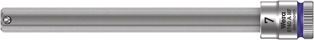 Wera 8740 A HF Binnenzeskant Zyklop Bit-dop met 1/4"-aandrijving met vasthoudfunctie, 7,0 x 100 mm - 1 stuk(s) - 05003342001