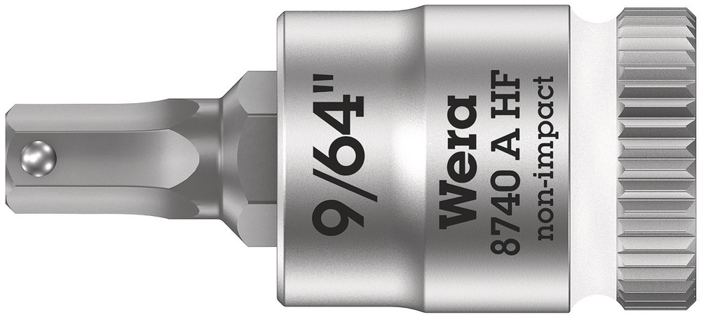 Wera 8740 A HF Binnenzeskant Zyklop Bitdop met 1/4"-aandrijving met vasthoudfunctie, 9/64" - 1 stuk(s) - 05003384001
