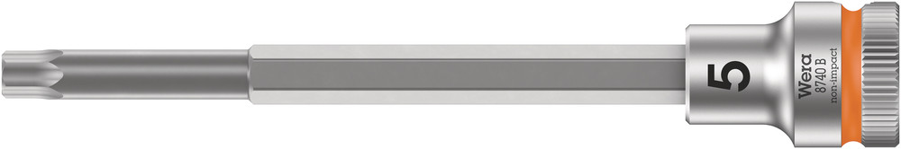 Wera 8740 B Zyklop bit-dop met 3/8"-aandrijving, met extra slanke profielzone, 5 x 107 mm - 05003051001