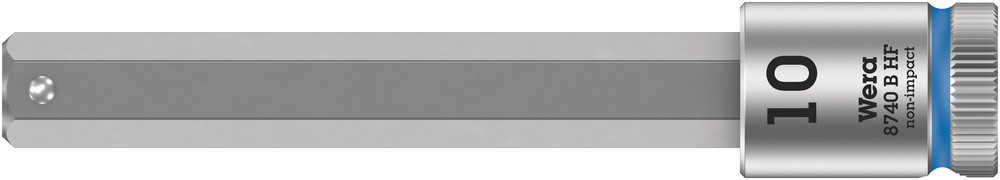 Wera 8740 B HF Binnenzeskant Zyklop Bitdop met 3/8"-aandrijving met vasthoudfunctie, 10,0 x 100,5 mm - 1 stuk(s) - 05003044001