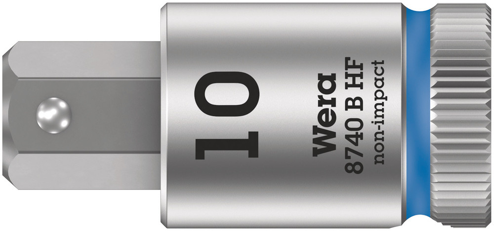 Wera 8740 B HF Binnenzeskant Zyklop Bitdop met 3/8"-aandrijving met vasthoudfunctie, 10,0 x 38,5 mm - 1 stuk(s) - 05003043001