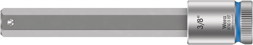 Wera 8740 B HF Binnenzeskant Zyklop Bitdop met 3/8"-aandrijving met vasthoudfunctie, 3/8" x 100 mm - 1 stuk(s) - 05003094001