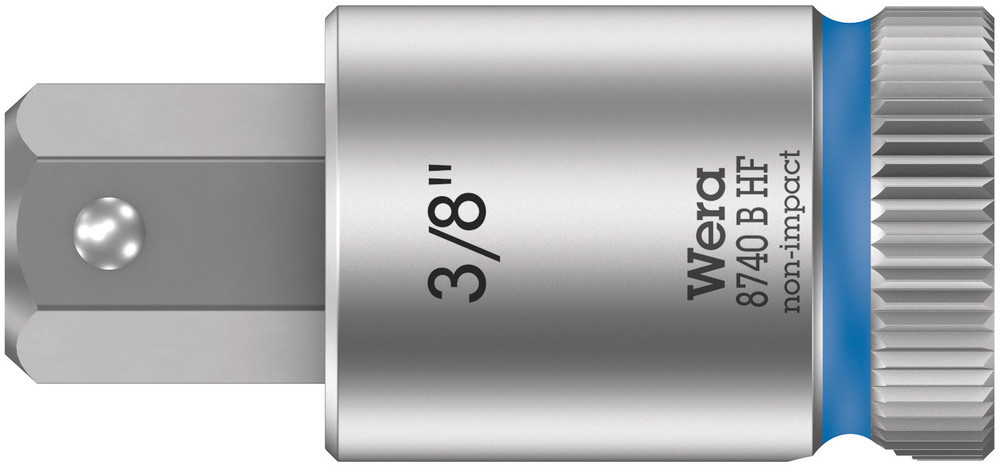Wera 8740 B HF Binnenzeskant Zyklop Bitdop met 3/8"-aandrijving met vasthoudfunctie, 3/8" x 38 mm - 1 stuk(s) - 05003093001