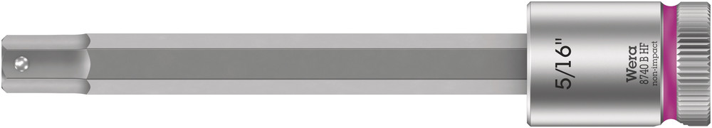 Wera 8740 B HF Binnenzeskant Zyklop Bitdop met 3/8"-aandrijving met vasthoudfunctie, 5/16" x 100 mm - 1 stuk(s) - 05003092001