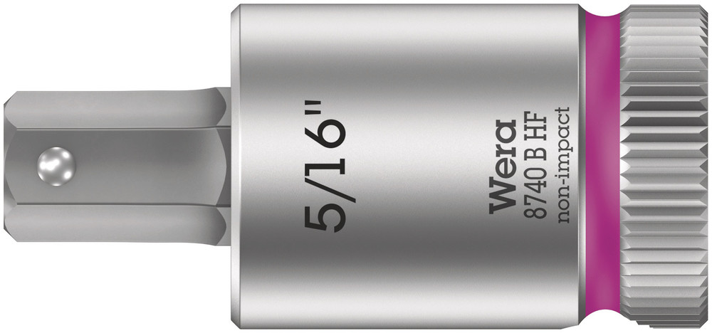 Wera 8740 B HF Binnenzeskant Zyklop Bitdop met 3/8"-aandrijving met vasthoudfunctie, 5/16" x 38 mm - 1 stuk(s) - 05003091001