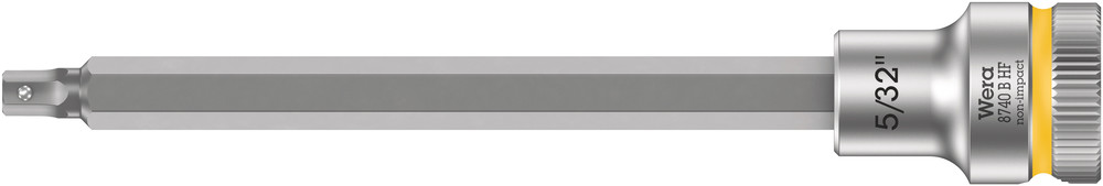 Wera 8740 B HF Binnenzeskant Zyklop Bitdop met 3/8"-aandrijving met vasthoudfunctie, 5/32" x 107 mm - 1 stuk(s) - 05003084001