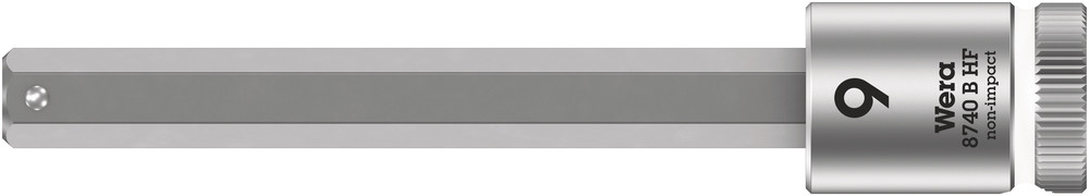 Wera 8740 B HF Binnenzeskant Zyklop Bitdop met 3/8"-aandrijving met vasthoudfunctie, 9,0 x 100,5 mm - 1 stuk(s) - 05003042001