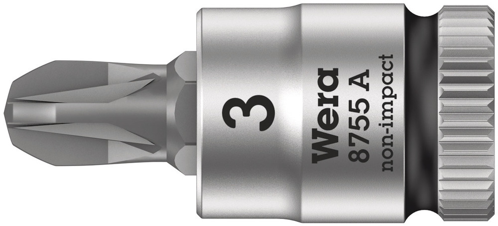 Wera 8755 A Zyklop Bit/dop-combinatie met 1/4" Aandrijving, PZ 3 x 28 mm - 1 stuk(s) - 05003355001
