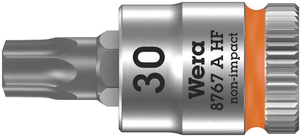 Wera 8767 A HF TORX® Zyklop Bit/dop-combinatie met 1/4" Aandrijving met Vasthoudfunctie, TX 30 x 28 mm - 1 stuk(s) - 05003369001