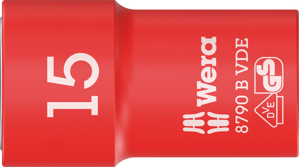 Wera 8790 B Zyklop VDE doppen, geïsoleerd, voorzien van 3/8" aandrijving, 15.0 x 46.0 mm - 1 stuk(s) - 05004959001