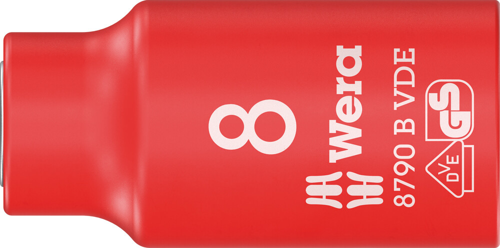 Wera 8790 B Zyklop VDE doppen, geïsoleerd, voorzien van 3/8" aandrijving, 8.0 x 46.0 mm - 1 stuk(s) - 05004952001