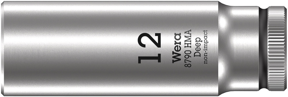 Wera 8790 HMA Deep Hand- en Machinedop met 1/4"-aandrijving, 12 x 50 mm - 05004509001