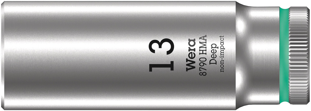 Wera 8790 HMA Deep Hand- en Machinedop met 1/4"-aandrijving, 13 x 50 mm - 05004510001