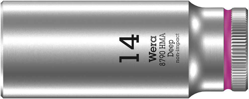 Wera 8790 HMA Deep Hand- en Machinedop met 1/4"-aandrijving, 14 x 50 mm - 05004511001
