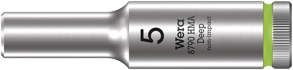 Wera 8790 HMA Deep Hand- en Machinedop met 1/4"-aandrijving, 5 x 50 mm - 05004501001