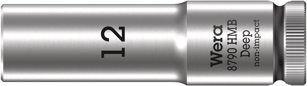Wera 8790 HMB Deep Hand- en Machinedop met 3/8"-aandrijving, 12 x 64 mm - 05004534001