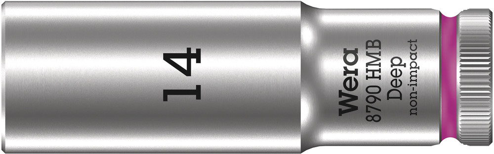Wera 8790 HMB Deep Hand- en Machinedop met 3/8"-aandrijving, 14 x 64 mm - 05004536001