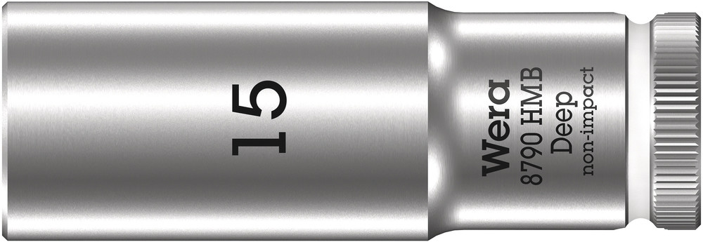 Wera 8790 HMB Deep Hand- en Machinedop met 3/8"-aandrijving, 15 x 64 mm - 05004537001