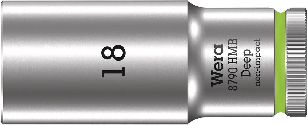 Wera 8790 HMB Deep Hand- en Machinedop met 3/8"-aandrijving, 18 x 64 mm - 05004540001