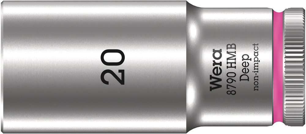 Wera 8790 HMB Deep Hand- en Machinedop met 3/8"-aandrijving, 20 x 64 mm - 05004542001