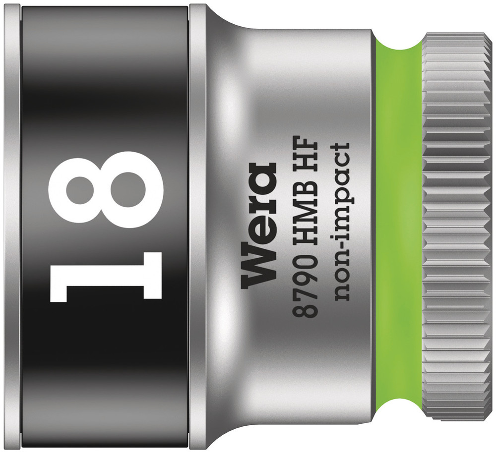 Wera 8790 HMB HF Zyklop Hand- en Machinedop, met 3/8"-aandrijving met vasthoudfunctie, 18.0 x 29.0 mm - 1 stuk(s) - 05003752001